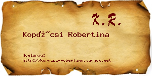 Kopácsi Robertina névjegykártya